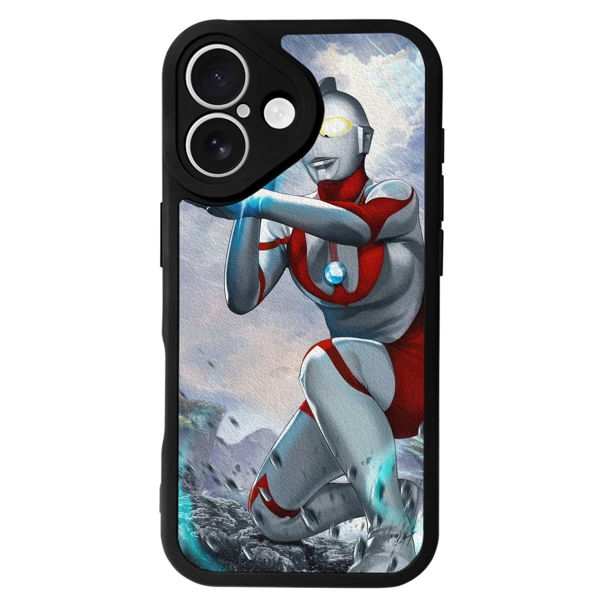 （画像用） ウルトラマン Ultraman 【iPhone 16シリーズ対応】シリコンスマホケース（レザー調） 材質：シリコン